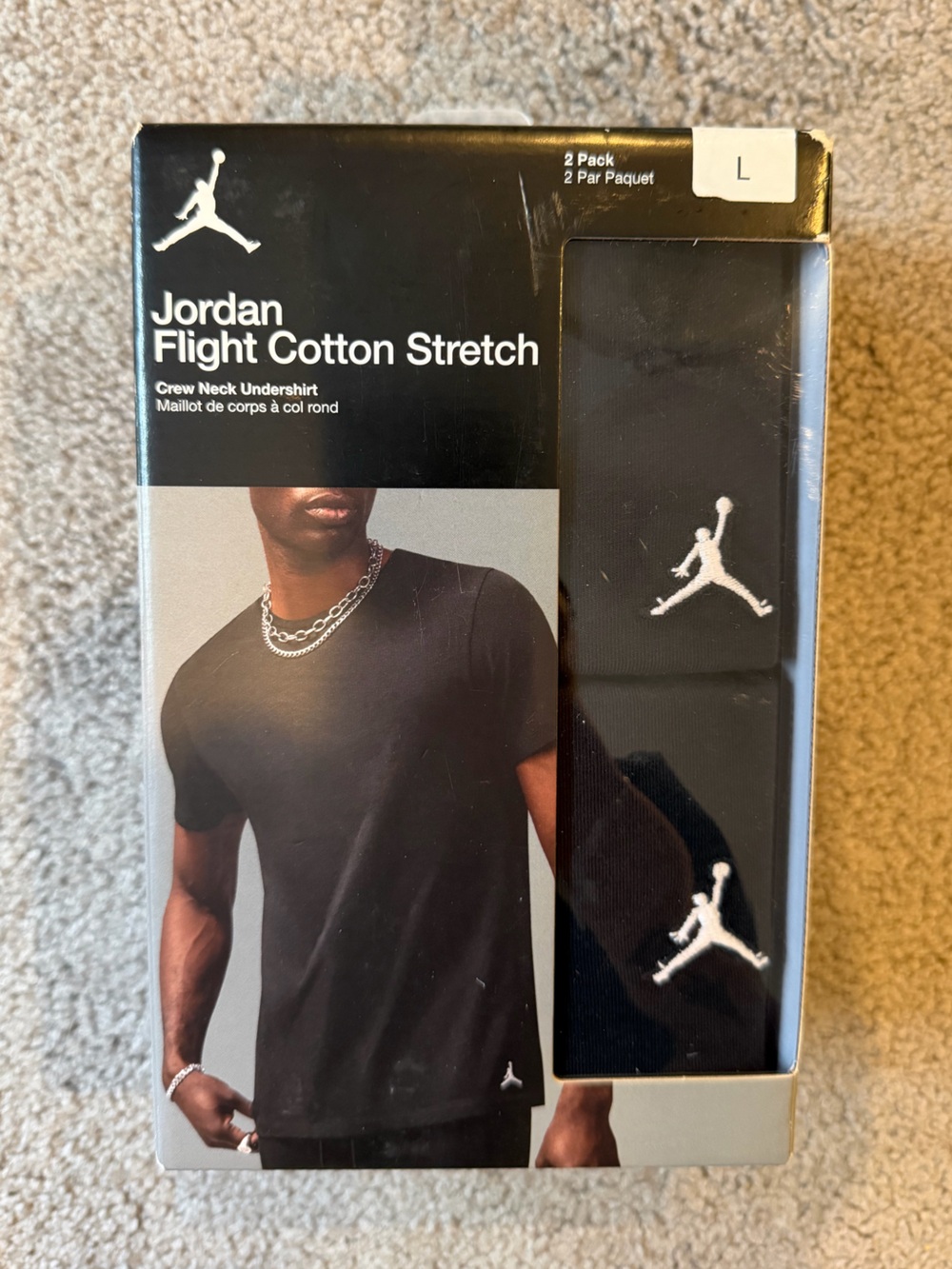 Jordan Flight Cotton Stretch Men's Crew Neck Tshirt – 2 Pack